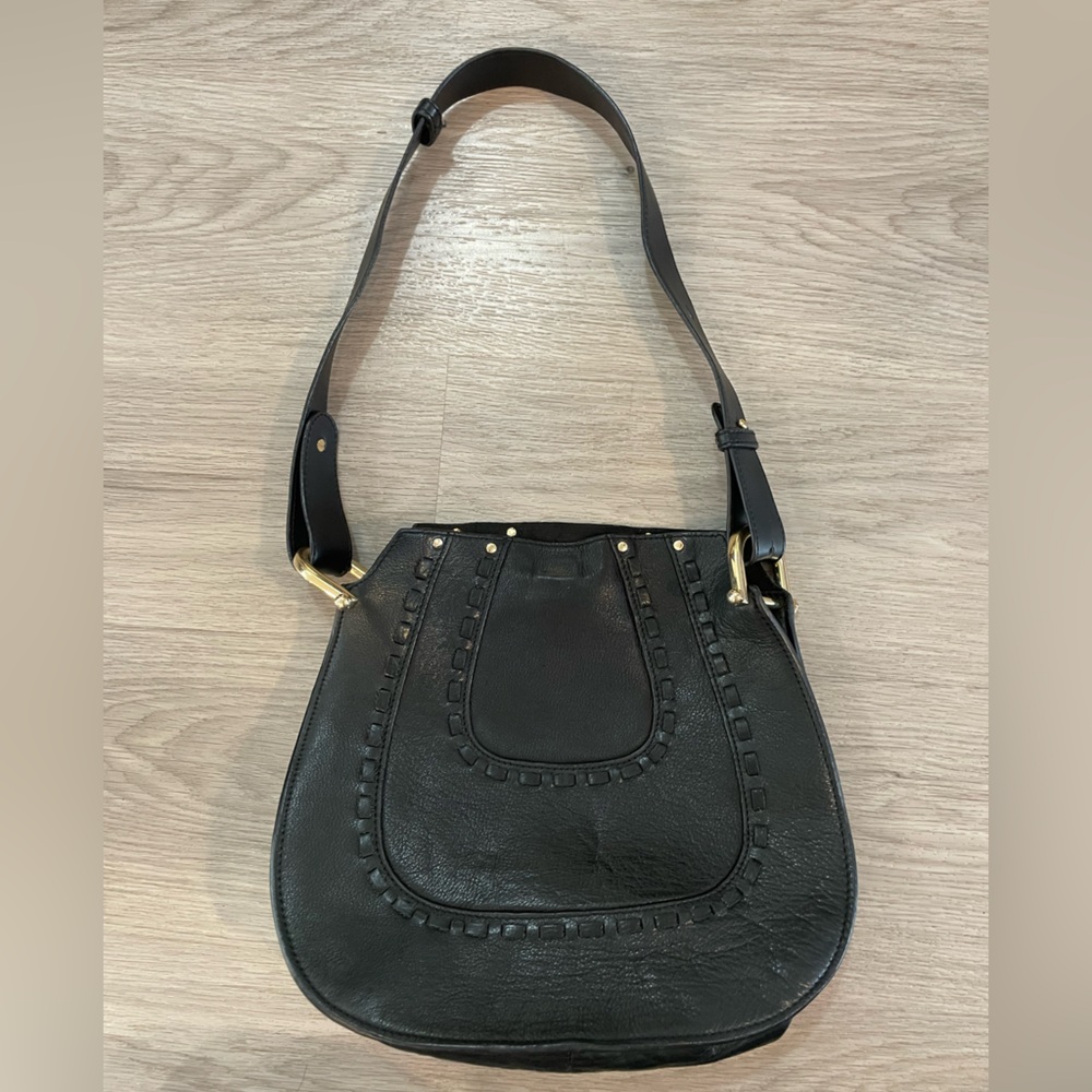 MARGOT Amazing Soft Black Leather Bucket Bag Purse